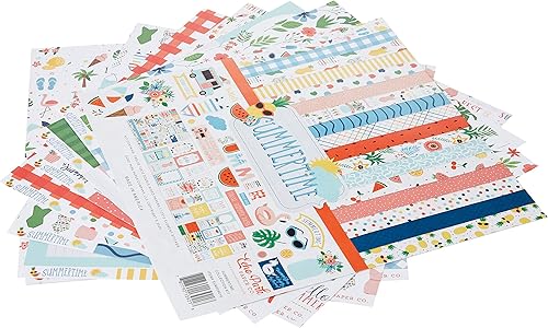 Carta Bella Paper Company Summertime Collection Kit de papel, 12 x 12 pulgadas, multicolor