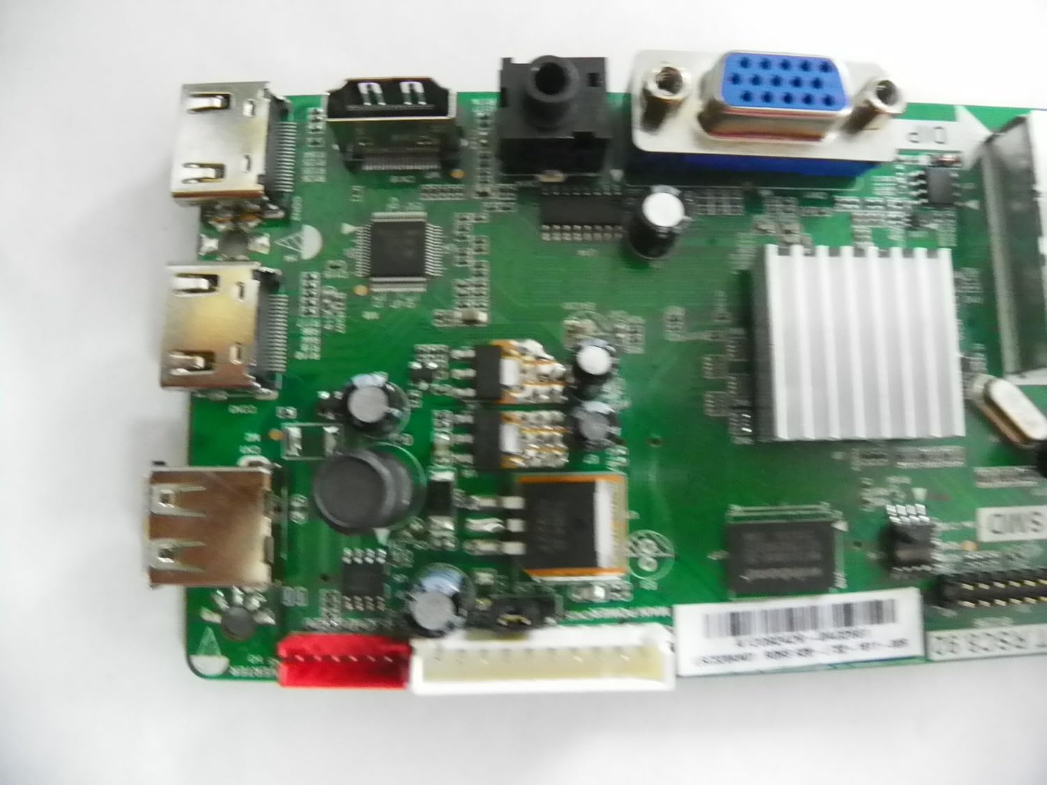 Close-up of main board left side ports