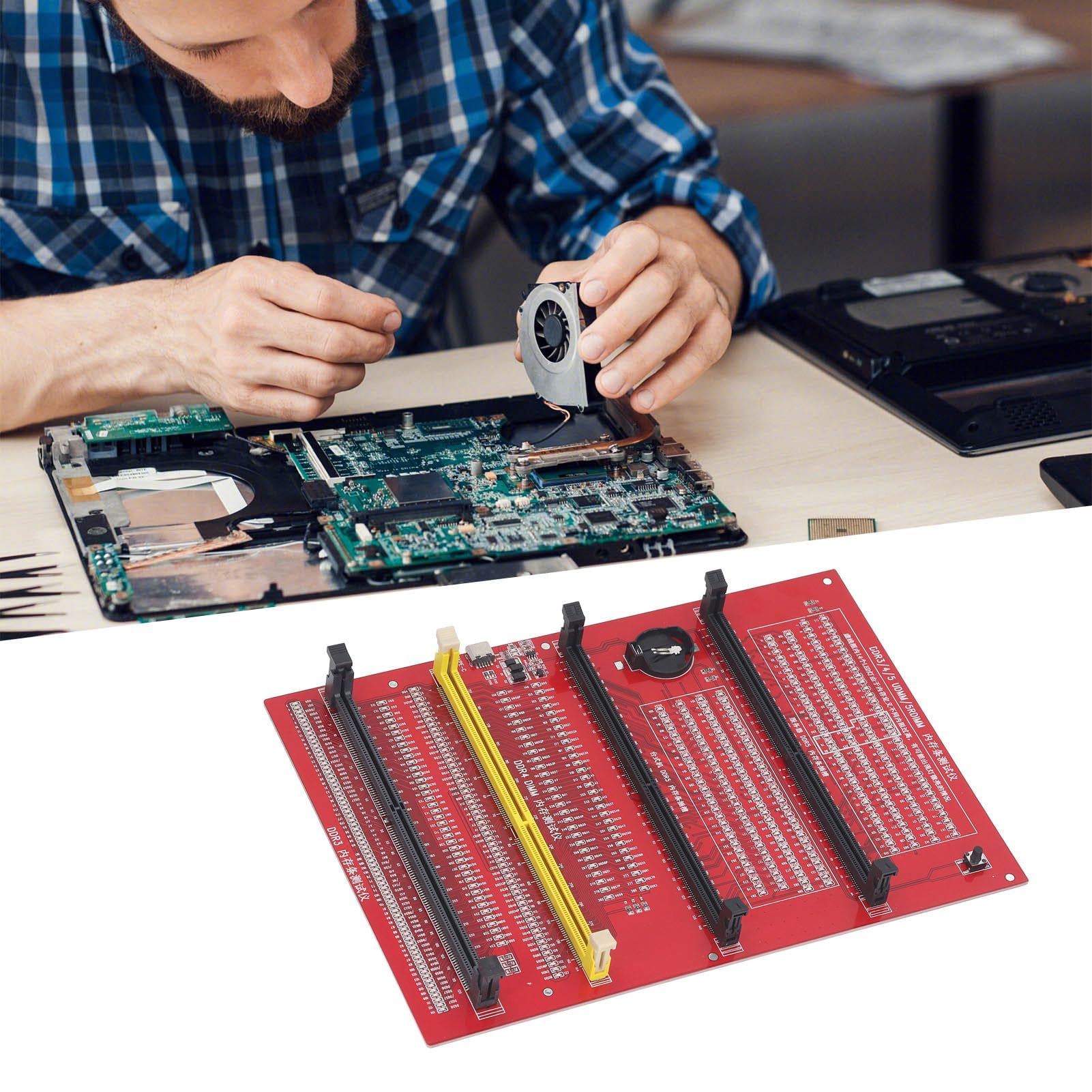 Probador de Memoria RAM DDR3 DDR4 DDR5 4 en 1 Analizador de Diagnóstico para Tarjetas en Computadoras de Escritorio y Servidores