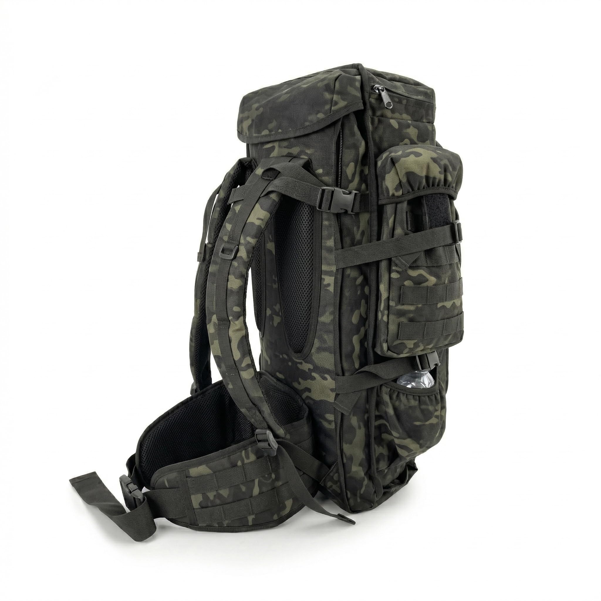 Alephnull Mochila táctica para Rifle Bolsa telescópica Doble para Armas 86-112 cm Funda Impermeable para Rifle Compatible con MOLLE para Caza, Tiro, Pesca, Senderismo, Trekking y Acampada