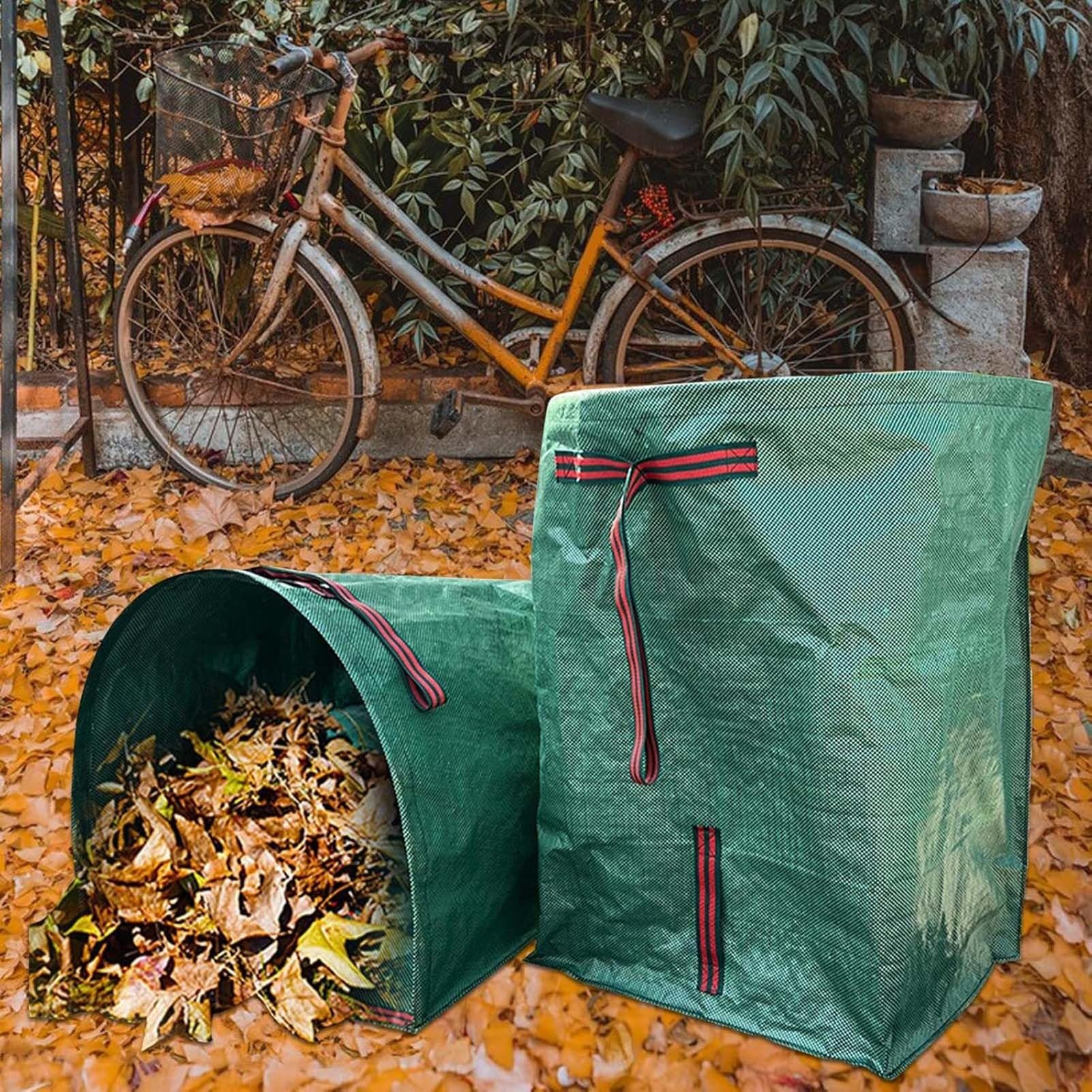 Bolsas para recoger hojas de césped y jardín para limpieza al aire libre, ideal para recoger hojas, desechos y recortes de césped