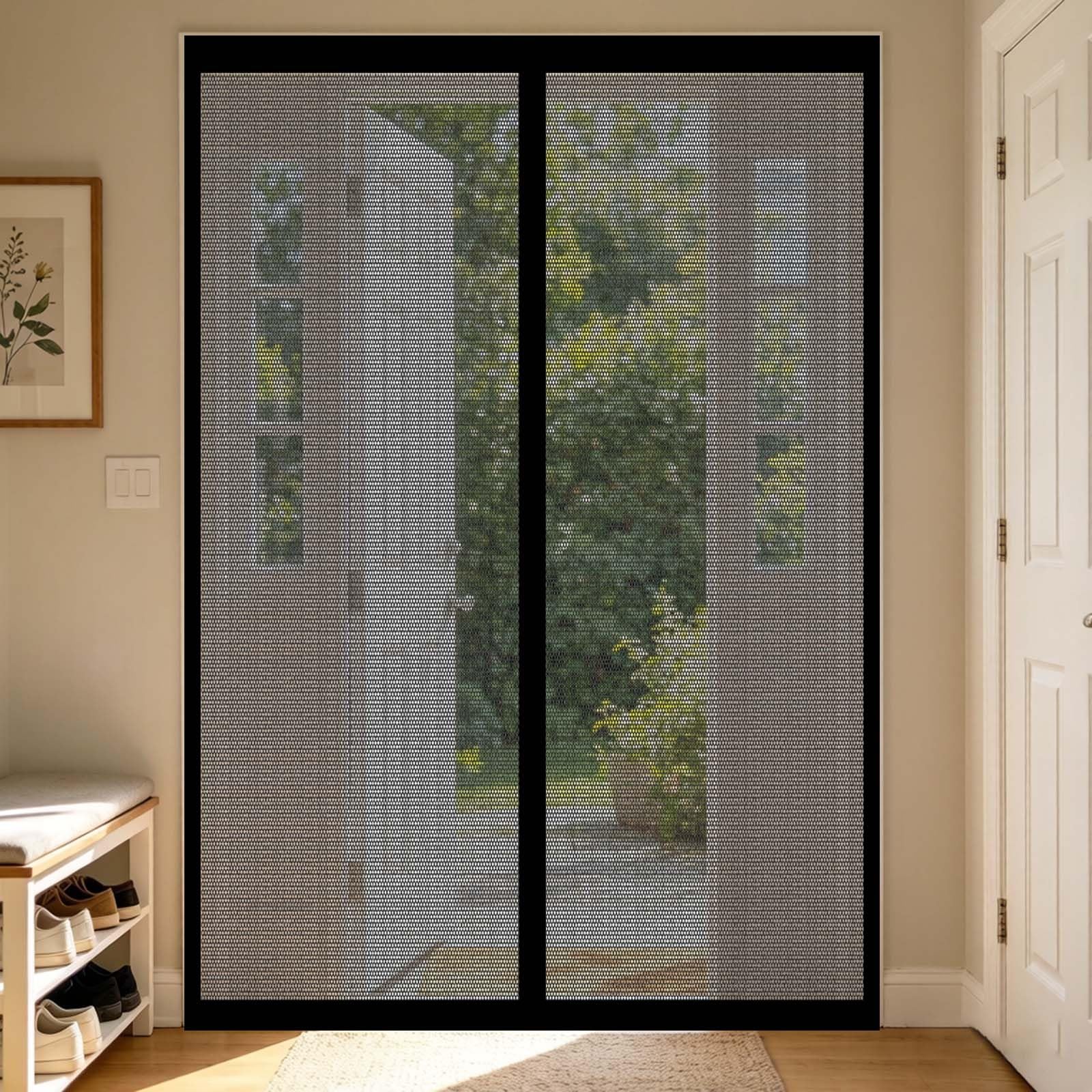 Moustiquaire porte 120 x 239 cm aimantée : protégez votre intérieur sans percer