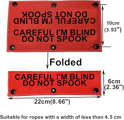Miniatura 9 de Funda para correa para perro con discapacidad visual Careful I'm Blind Do Not Spook para perro, funda envolvente para regalo de cumpleaños para