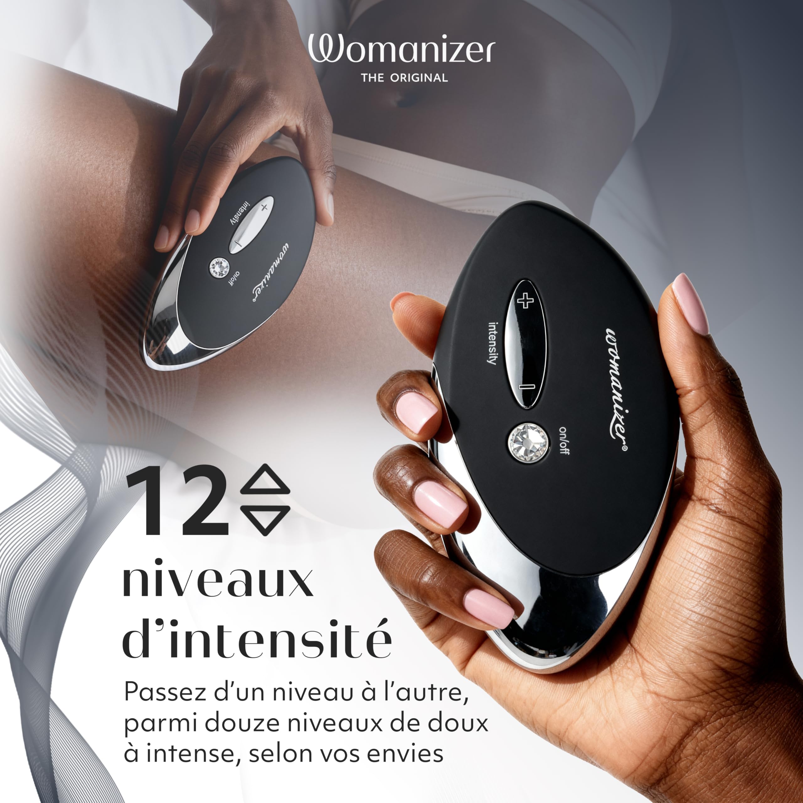 Womanizer W500 Suceur de clitoris | Stimulateur Clitoridien avec 12 niveaux d'intensité | Sex Toy aspirant Silencieux et étanche | Jouet Sexuel pour Femme | Noir