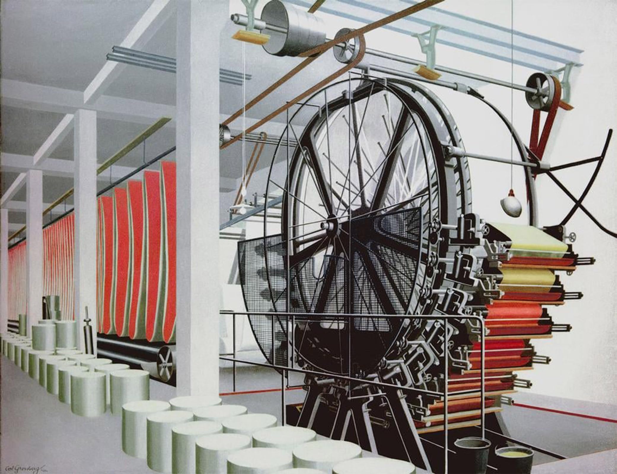 ARTXLXXBN Famous Art Print Poster Vintage Wall Art Papiermaschine by Carl Grossberg Canvas Art Poster for Home Decor 60x90cm