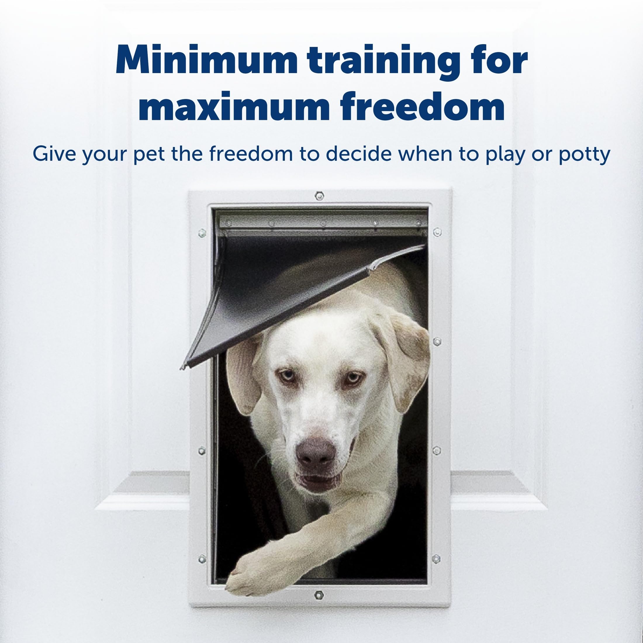 PetSafe Drzwi dla Zwierząt z Aluminium - Wytrzymała Rama, Wodoodporna Uszczelka, Prosta Instalacja DIY - Średnie