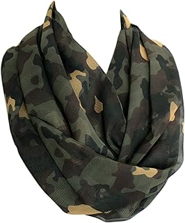 Etwoa Camouflage Infinity Scarf Circle Loop Scarf