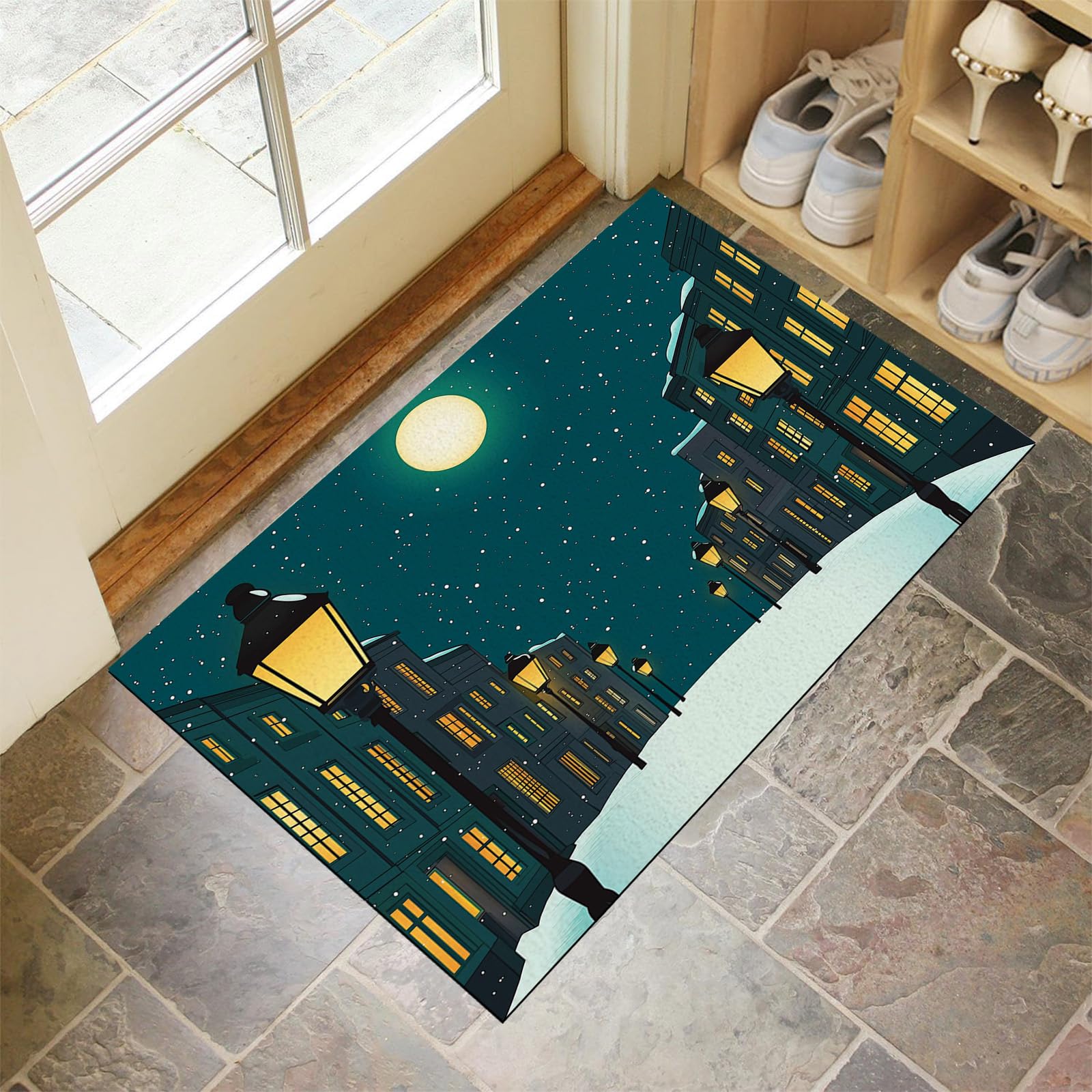 Paillasson attrape poussière 90x150cm tapis d'entrée grand modèle pour sol intérieur