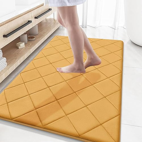 Miniatura 172 de OLANLY Tapete de baño de espuma viscoelástica de 24 x 16 pulgadas, ultra suave y absorbente, lavable a máquina, cómodo tapete de baño para suelo de