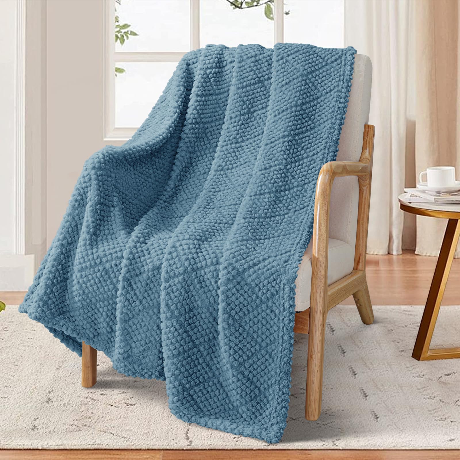 Whale Flotilla Fuzzy Fleece Throw Blanket for Sofa Couch, Bed