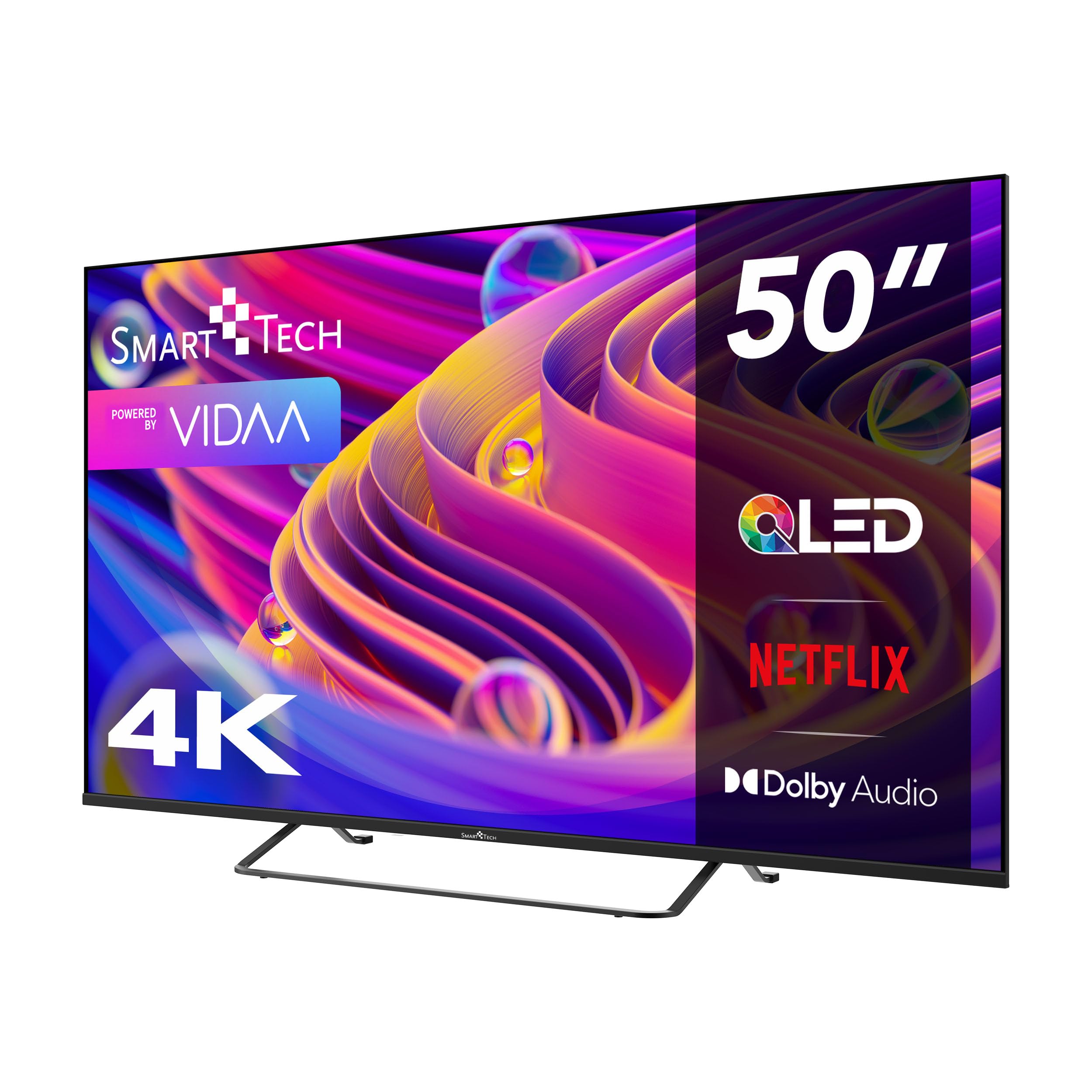 Smart Tech TV QLED 4K UHD 50' (126 cm) 50QV02K VIDAA TV- 3xHDMI - 2xUSB - HDR 10 - Dolby Audio