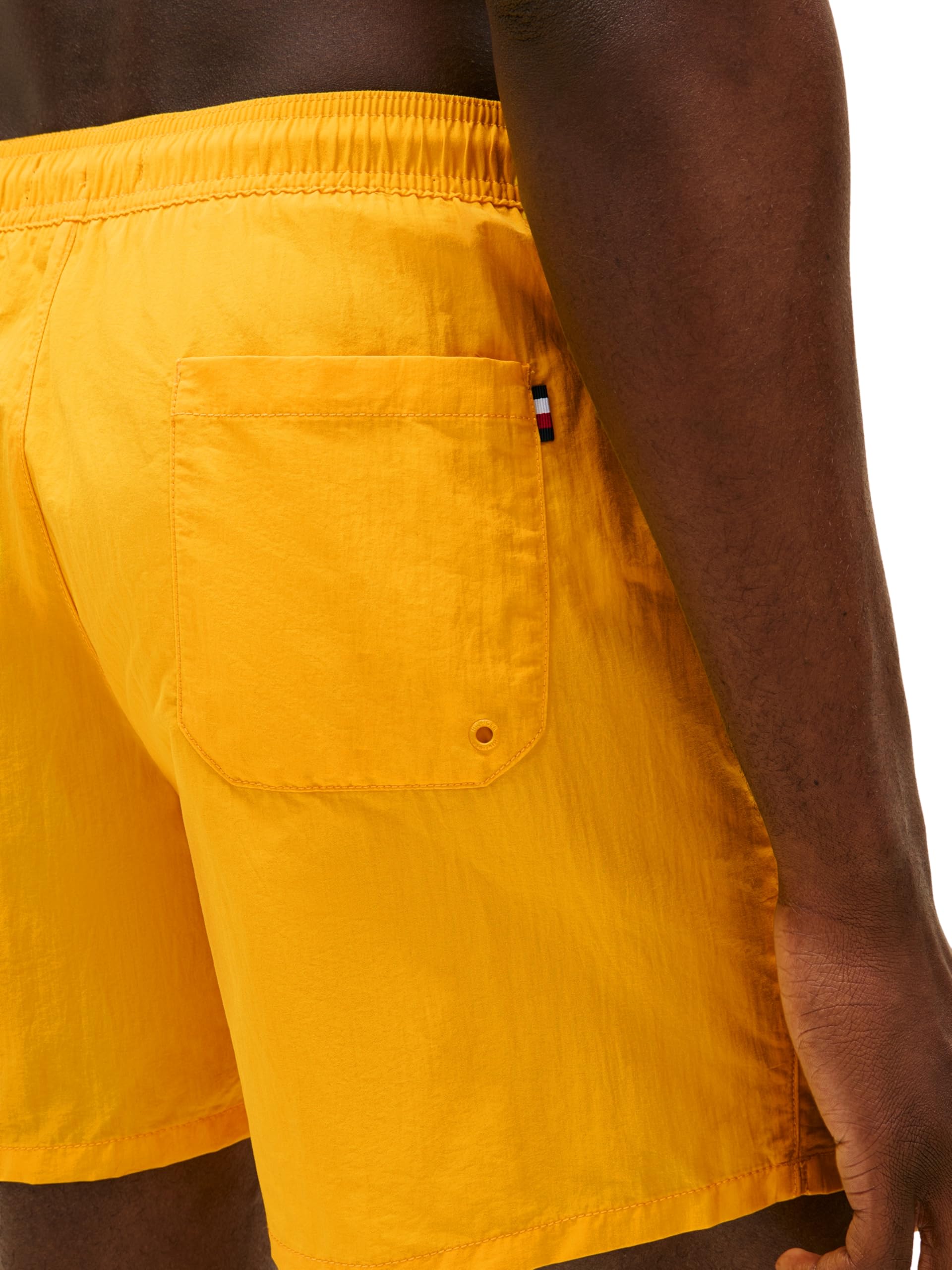 Tommy Hilfiger Męskie średnie spodenki kąpielowe ze sznurkiem Um0Um03477, żółte (Sunshower), XL