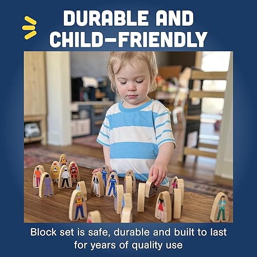 Miniatura 6 de CP ToysJuguete de madera con imágenes de los ayudantes de la Comunidad para juegos de bloque25unidades Set