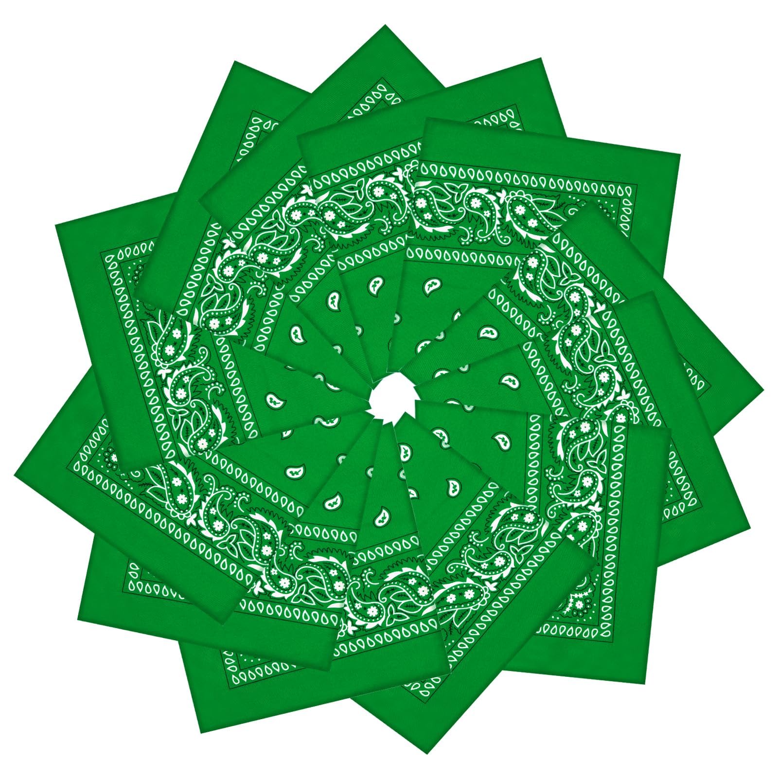 12 Pack Bandanas Unisex Paisley Cowboy Bandanas Bulk Multi Purpose Headband Scarf for Men Women Costume