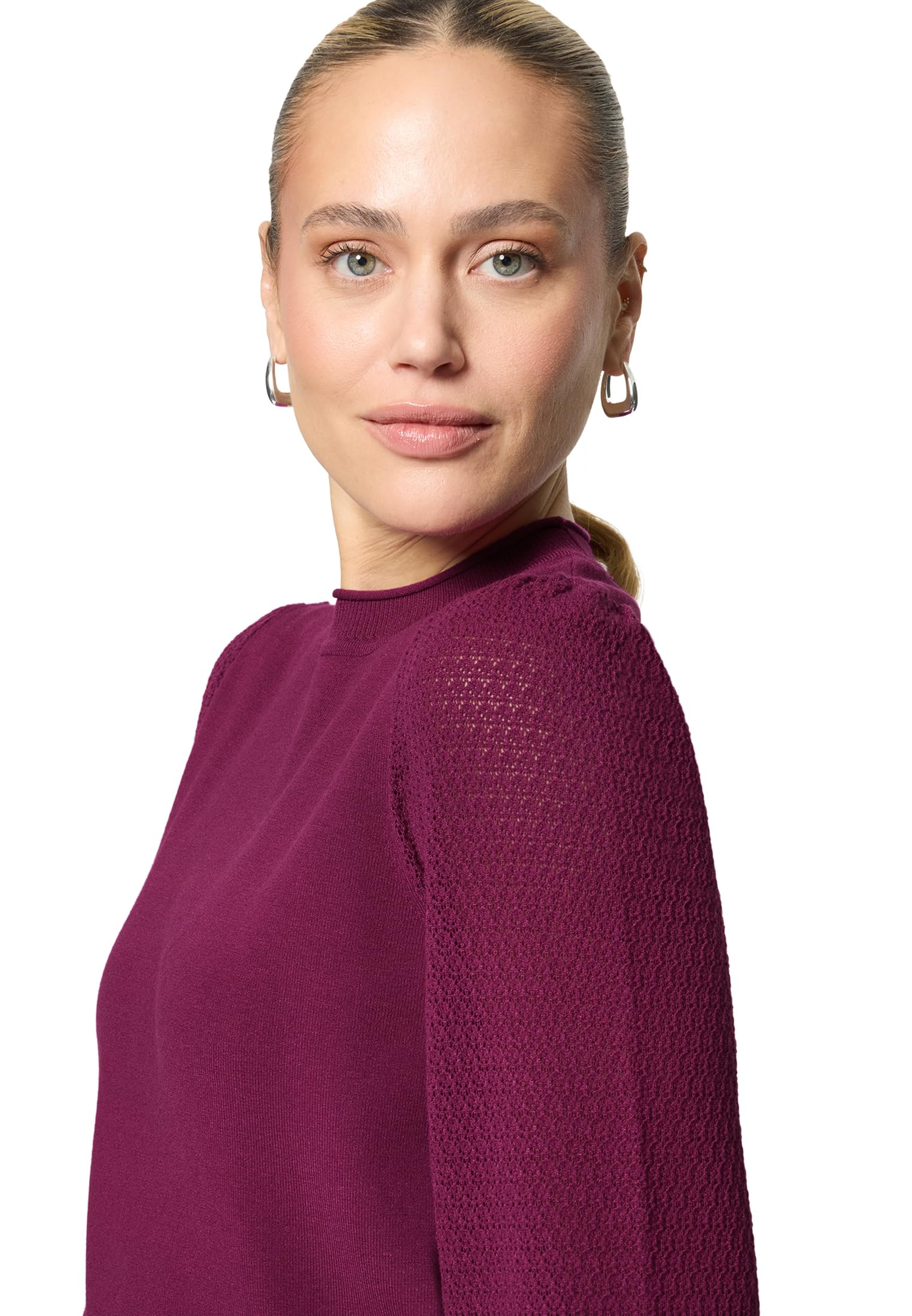 zero Damen Feinstrickpullover mit Puffärmeln