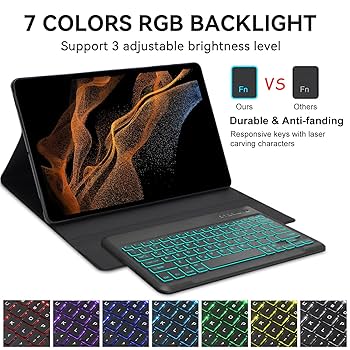 Galaxy Tab S10 S9 S8 Ultra キーボード Amazon.com: Galaxy Tab S10 Ultra Keyboard Case 14.6 inch