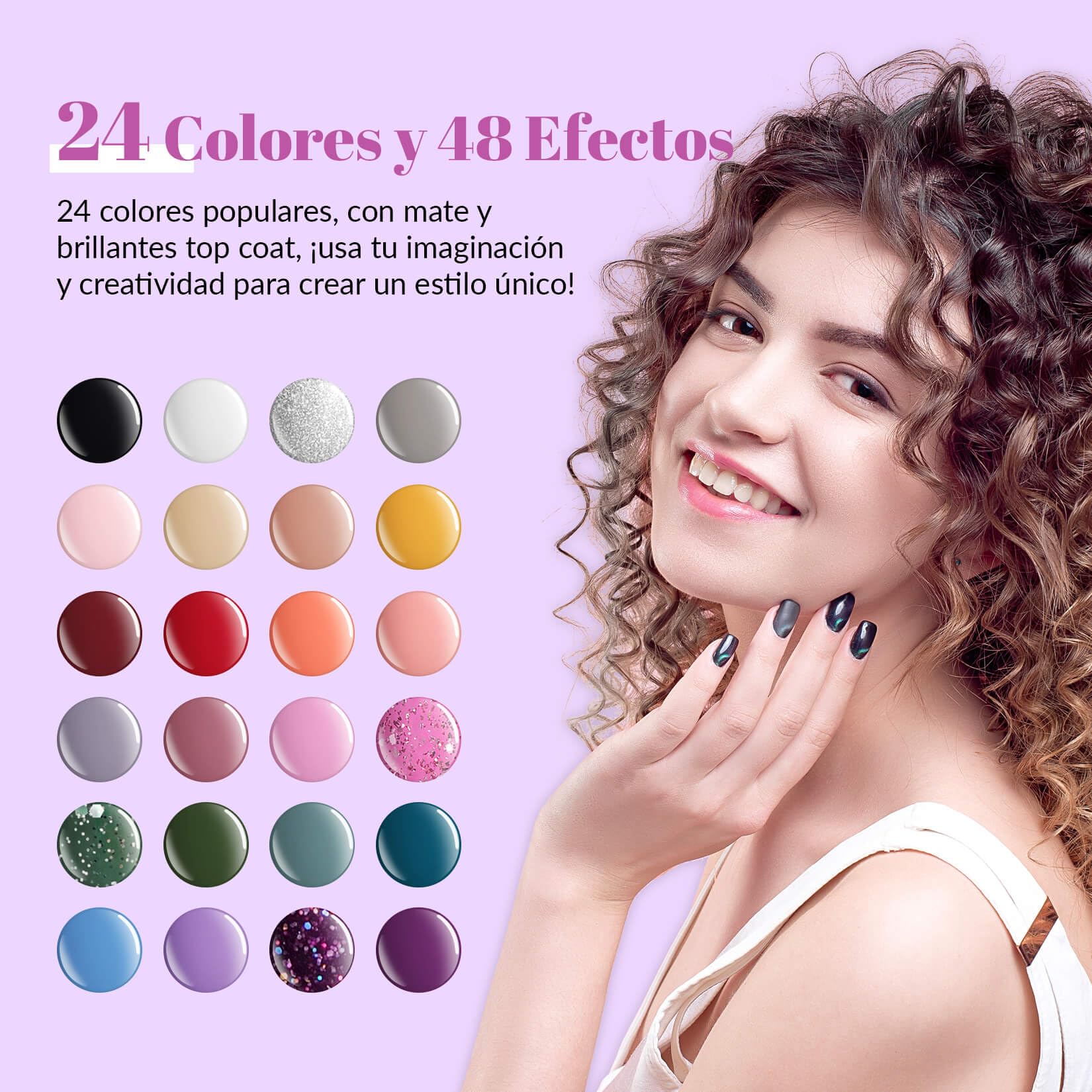 Phoenixy Uñas Semipermanentes Kit Completo con 36W U V/LED Lámpara 24 Colores Esmaltes Semipermanentes con Herramientas Kit Uñas Semipermanentes para Principiantes