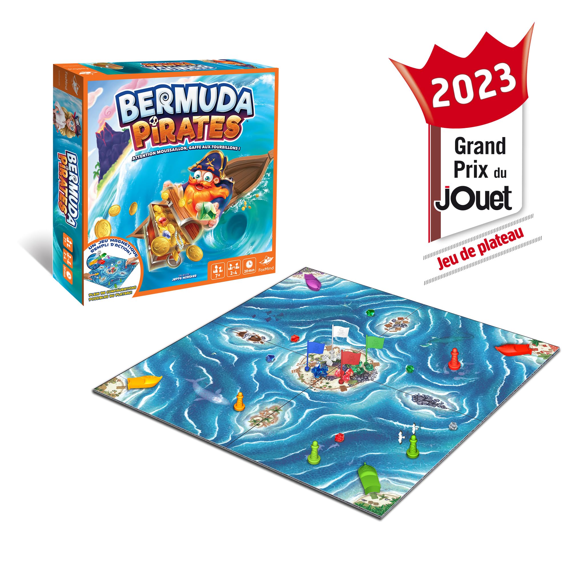 Asmodee France FOXBERMU02FR Pokemon, Foxmind Pirates Bermuda Shorts, 250mm x 50mm x 250mm - Image 4
