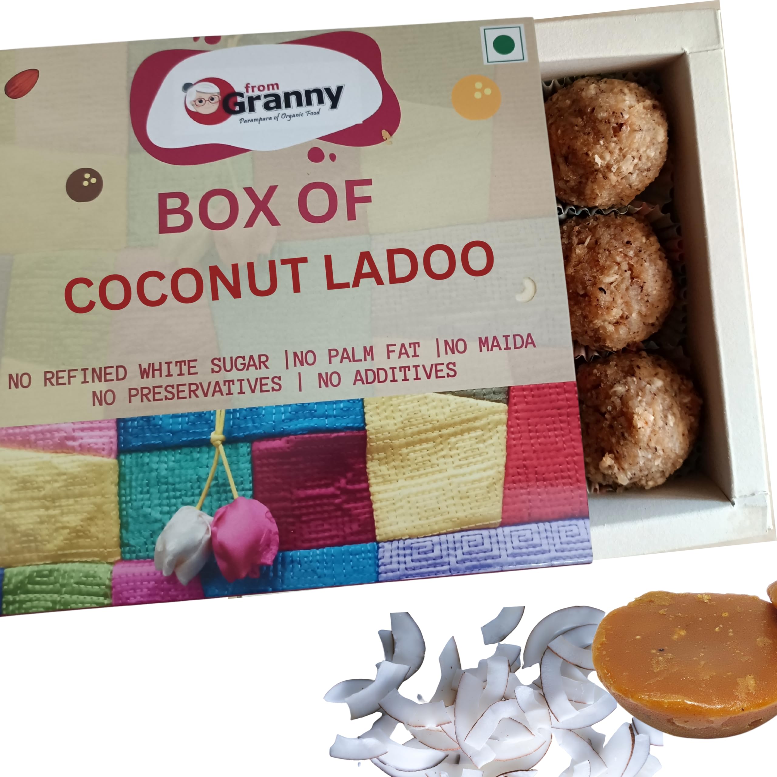 See full amazon price history chart for From Granny - Coconut Laddu Sweets | Coconut Ladoo With Jaggery | Coconut Ladoo Refined milkSugar Free 250g | Coconut Dry Fruit Laddu - Nariyal Ke Laddu From Granny - Coconut Laddu Sweets | Coconut Ladoo With Jaggery | Coconut Ladoo Refined milkSugar Free 250g | Coconut Dry Fruit Laddu - Nariyal Ke Laddu (B0D2LGFJNW) Amazon Price History, Amazon Price Tracker