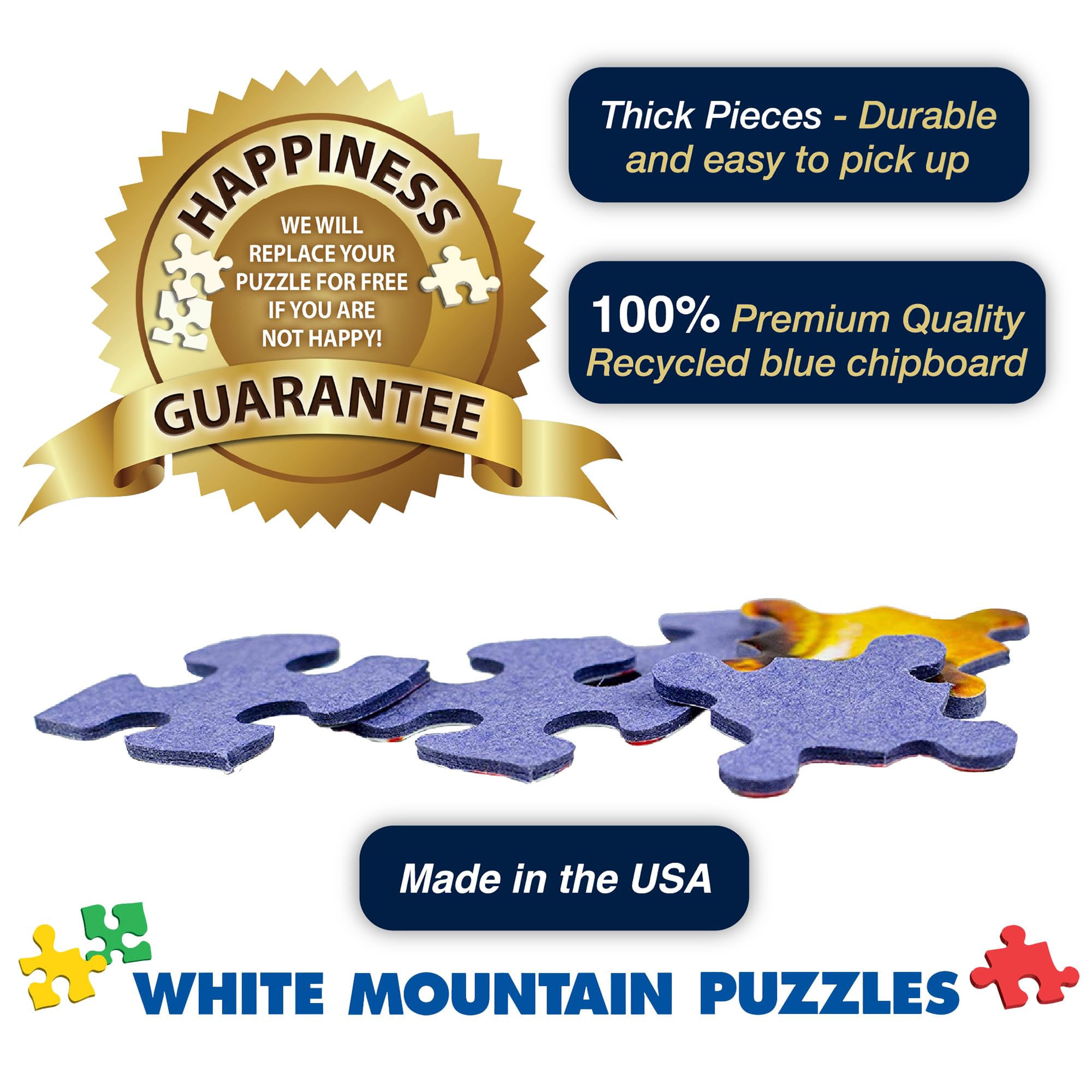 White Mountain - 4 luglio - Puzzle da 1000 pezzi per adulti, bambini, nonni