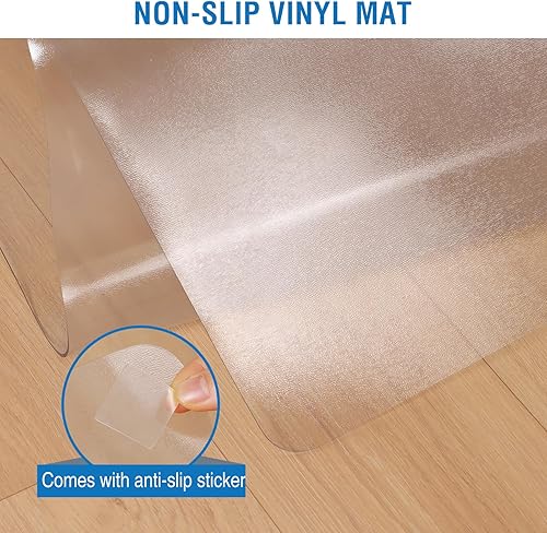 Miniatura 3 de Tapete transparente para silla, 36 x 28 pulgadas, tapete para silla de oficina para suelos duros, protector de suelo para silla de juegos, tapete de