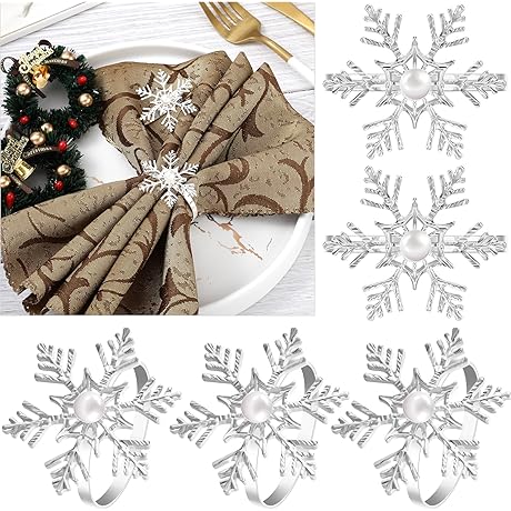 Stunning Snowflake Napkin Rings for Enchanting Table Settings