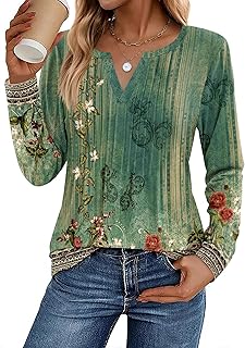 Blusas de manga larga para mujer, cuello en V, plisadas, elegantes, casuales, holgadas, ropa de moda de otoño