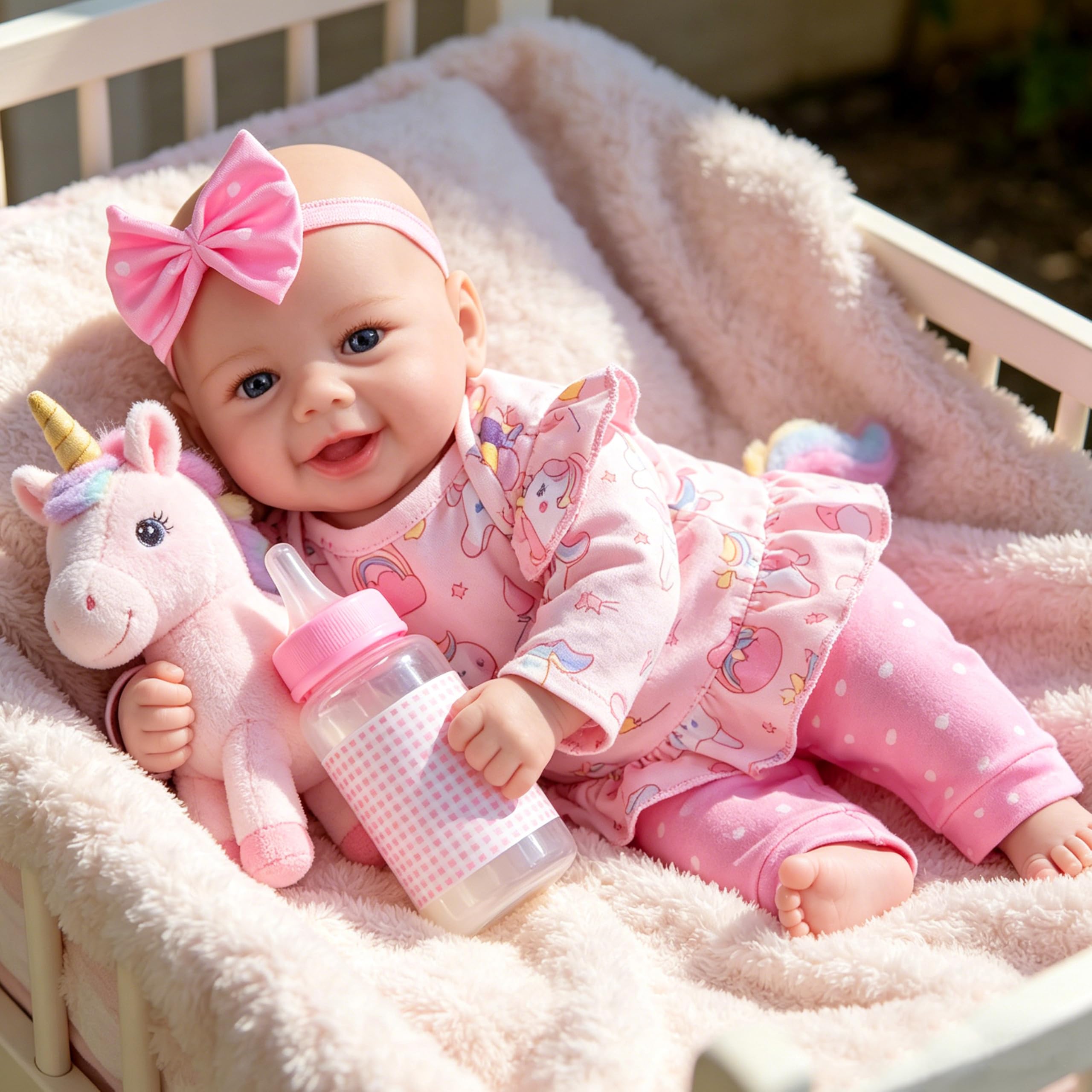 Amazon.com: EKOKIZ Lifelike Reborn Baby Doll - 17 Inch Realistic