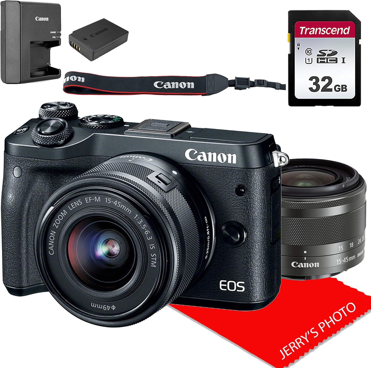 Canon EOS M6 Mirrorless Camera w/Canon EFM 1545mm F/3.5