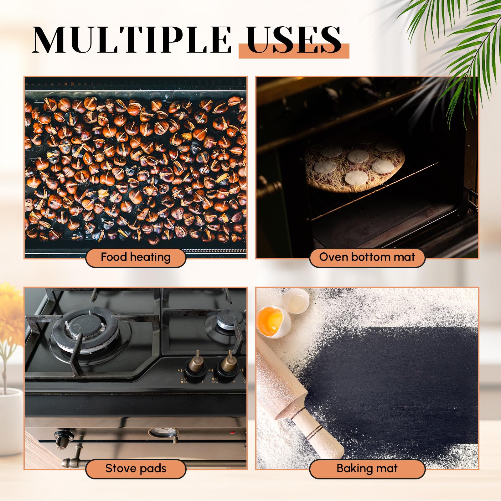 Alfombrillas grandes para horno de 16 x 240 pulgadas, resistentes al calor, antiadherentes, reutilizables, para hornos eléctricos, de gas, convección, microondas