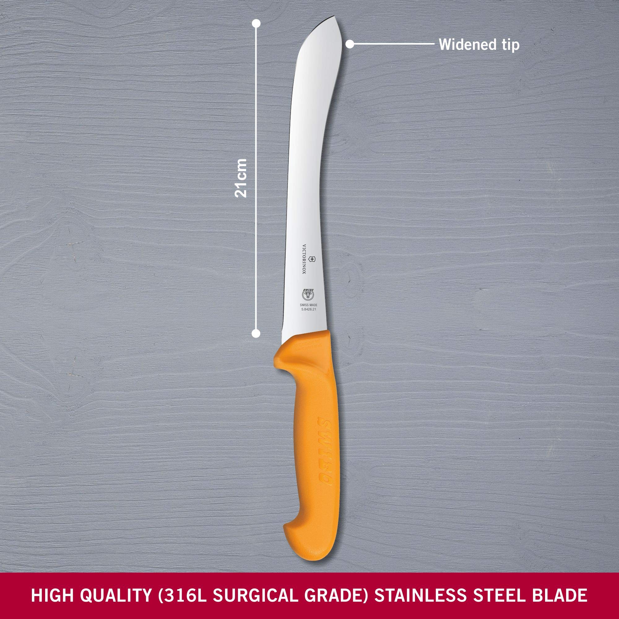 Victorinox Wood Couteau à Découper, Sous Emballage Cadeau, Tranchant