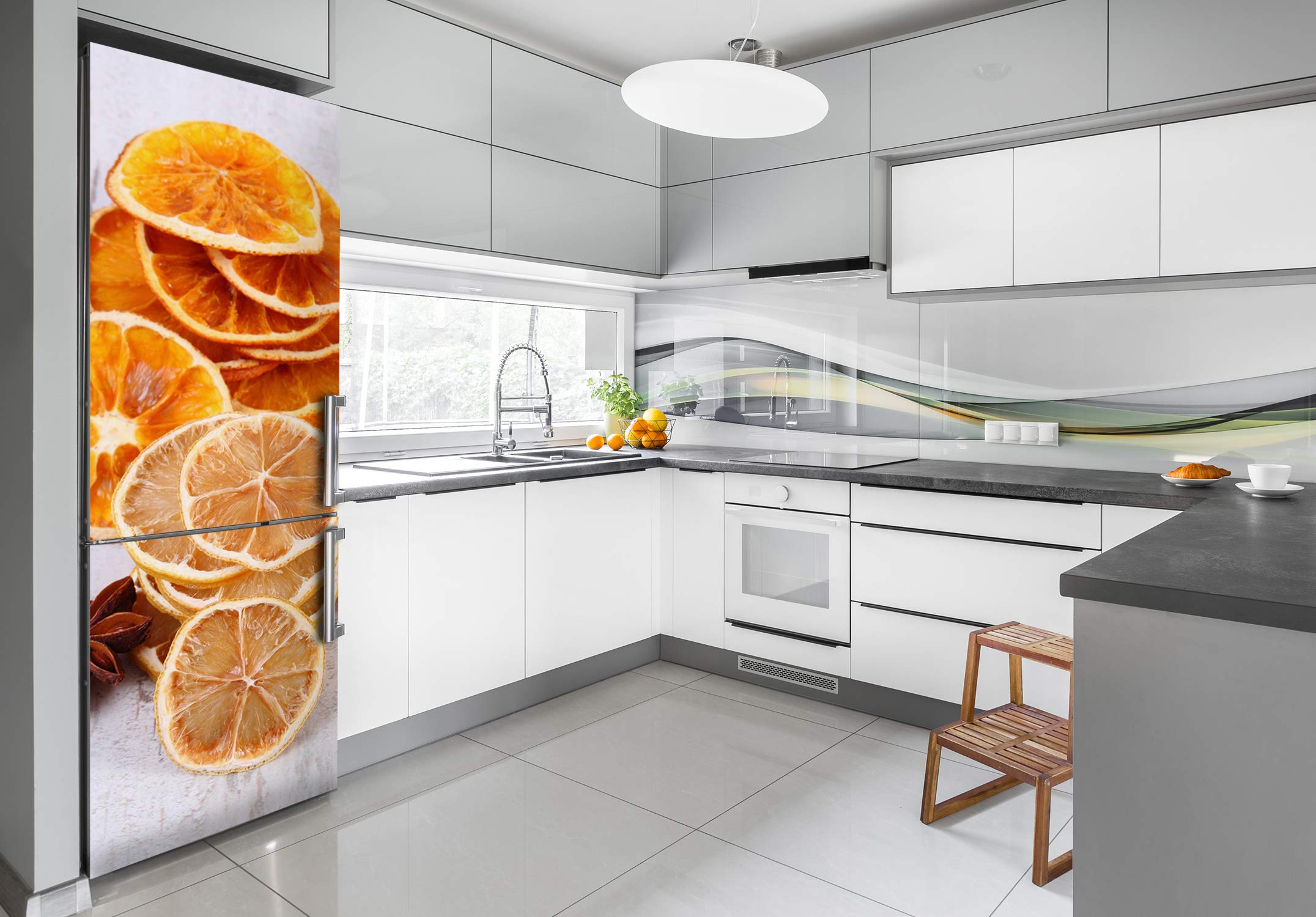 Tulup Autocollant Frigo Réfrigérateur 60x180cm Sur Un Mur Décoratif Auto-adhésif - L'odeur de Noël