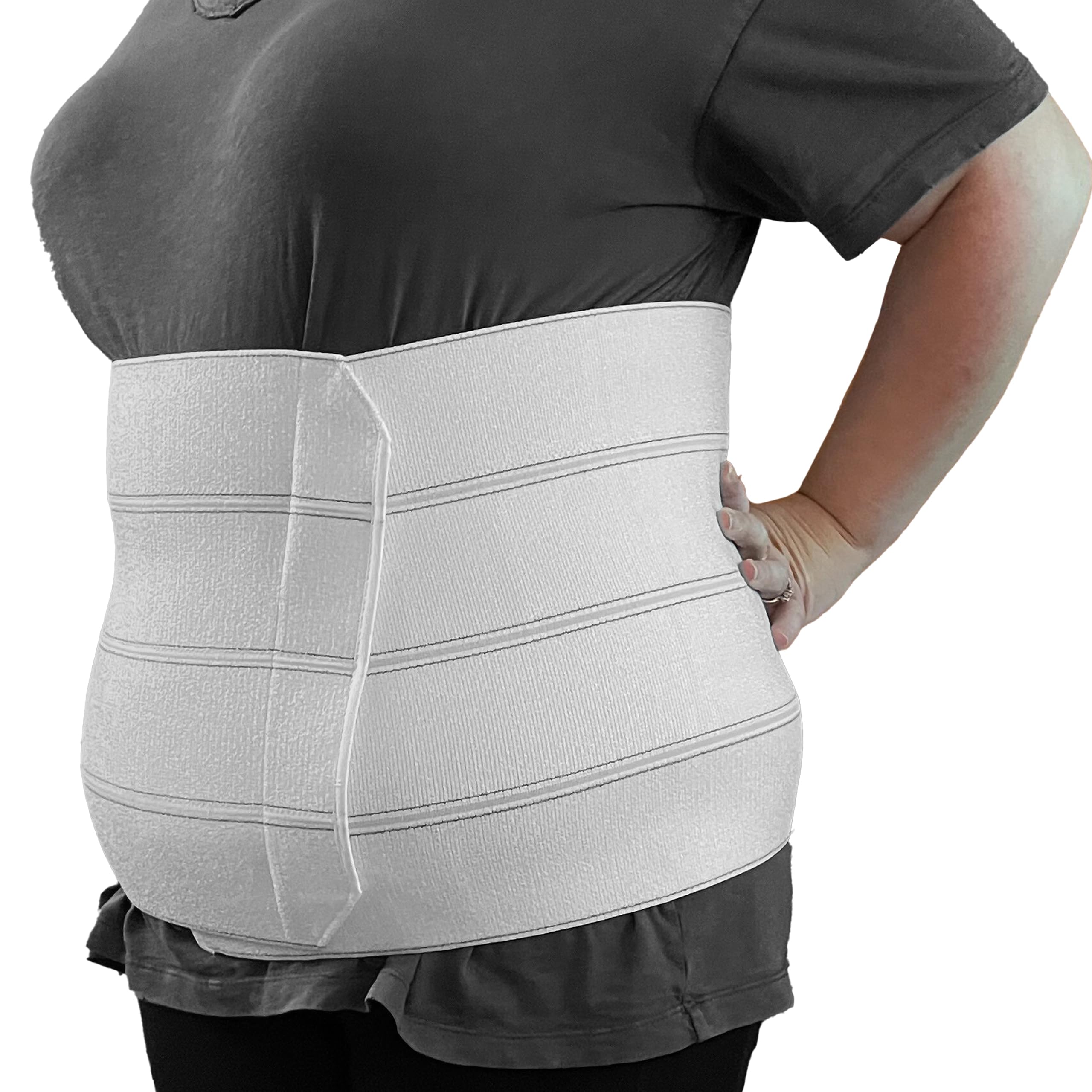 MARS WELLNESS Premium Plus Size Bariatric Abdominal Binder - 9" 3 Section/Panel - Bariatric Binder Abdominal Brace for Men or Women - 3XL - Waist Size 55" - 72"