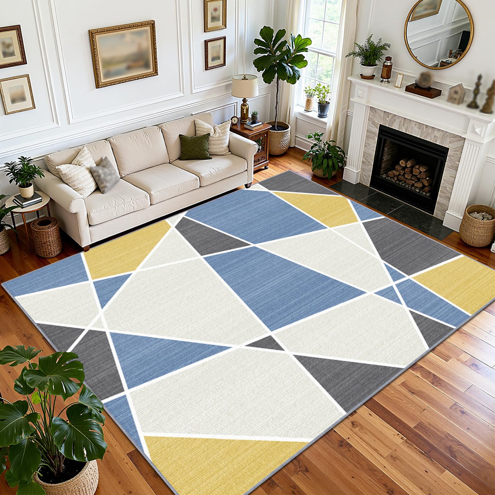 Tapis de cuisine antidérapant et grand tapis de salon lavable pour buanderie