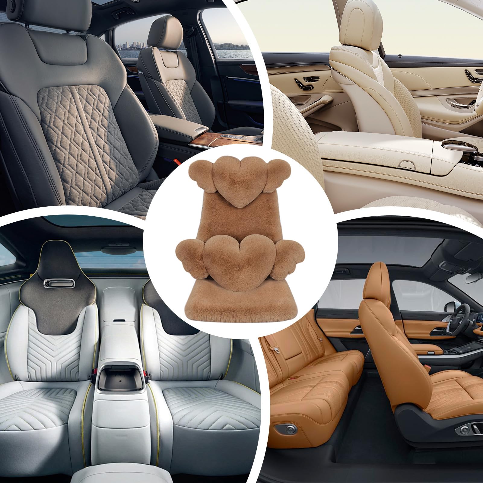 Mi?kka Pluszowa Poduszka Fotel Samochodowy - Wsparcie L?d?wi Dla Kierowcy - Zimowa Podk?adka Samochodowa - Do SUV-ów Pickupów I Kamperów Zimowa Jazda Dojazdy Do Pracy D?ugie Trasy Imprezy