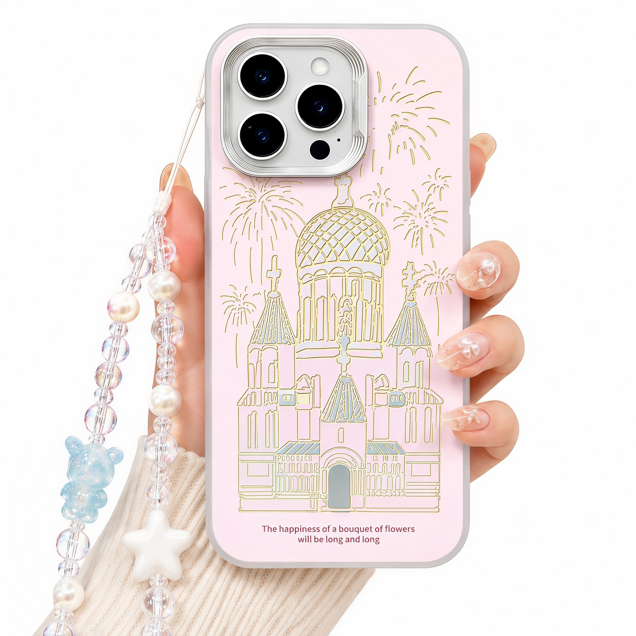 Amazon.com: Pretaco for iPhone 15 Plus Case, Pink Laser 3D