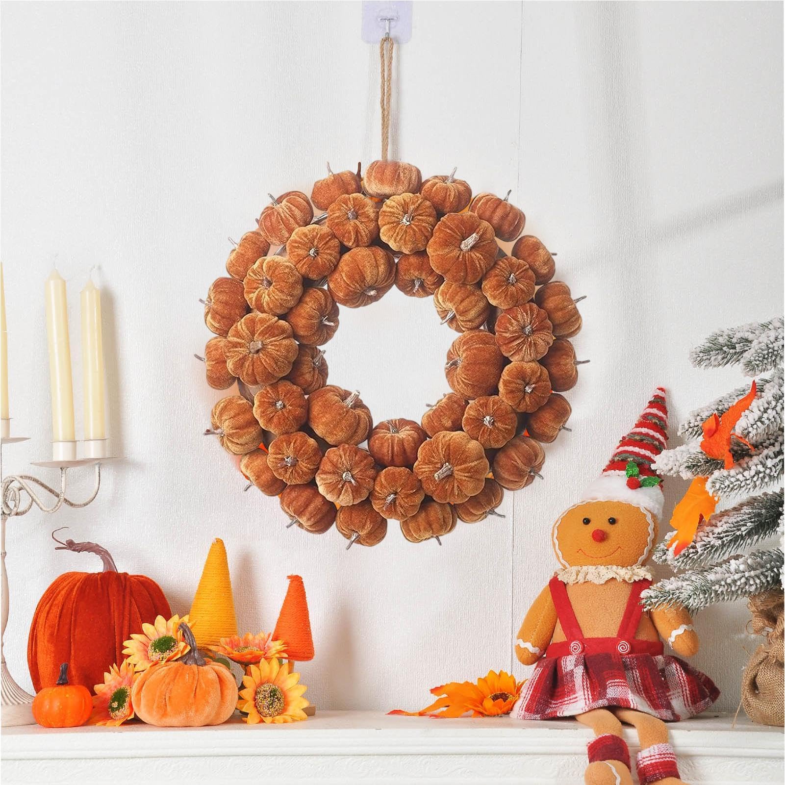 Ghirlande Autunnali Decorazione Artificiale Rustica da Raccolto 45 cm