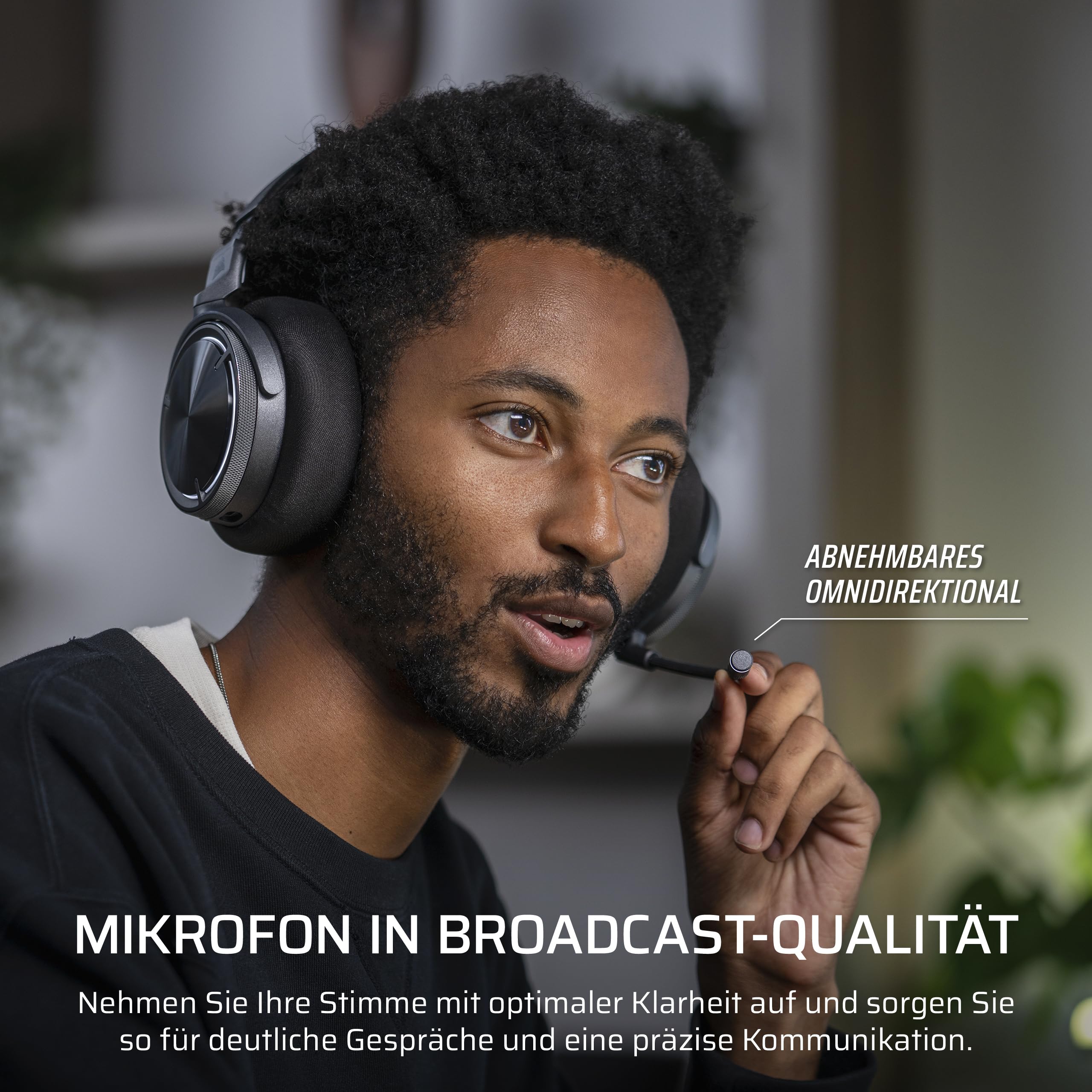 Corsair Virtuoso MAX Wireless Gaming-Headset mit Bluetooth, Dolby Atmos, Aktive Geräuschunterdrückung, Kohlenstoff
