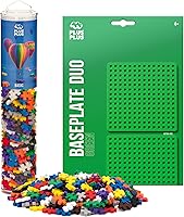 Plus-Plus 240 Piece Building Blocks for Kids - STEM Interlocking Toys, Basic Mix Tube & Baseplate, Endless 2D/3D Creativity