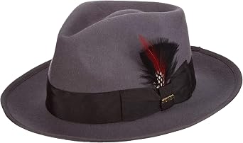 Scala Classico Mens Wool Felt Snap Brim Fedora