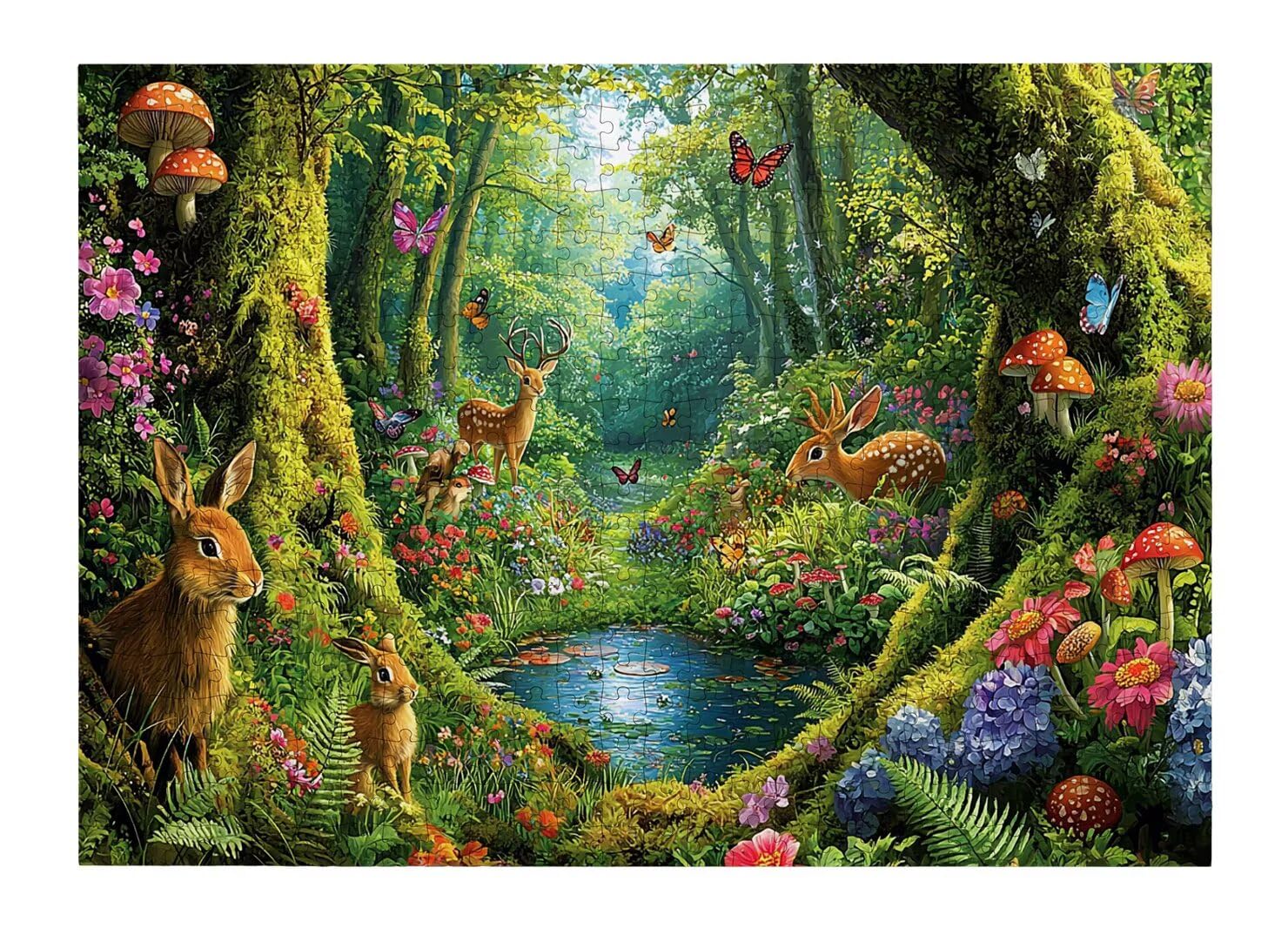 1500 sztuk puzzli dla dorosłych, leśna łamigłówka wymagająca gra -4405