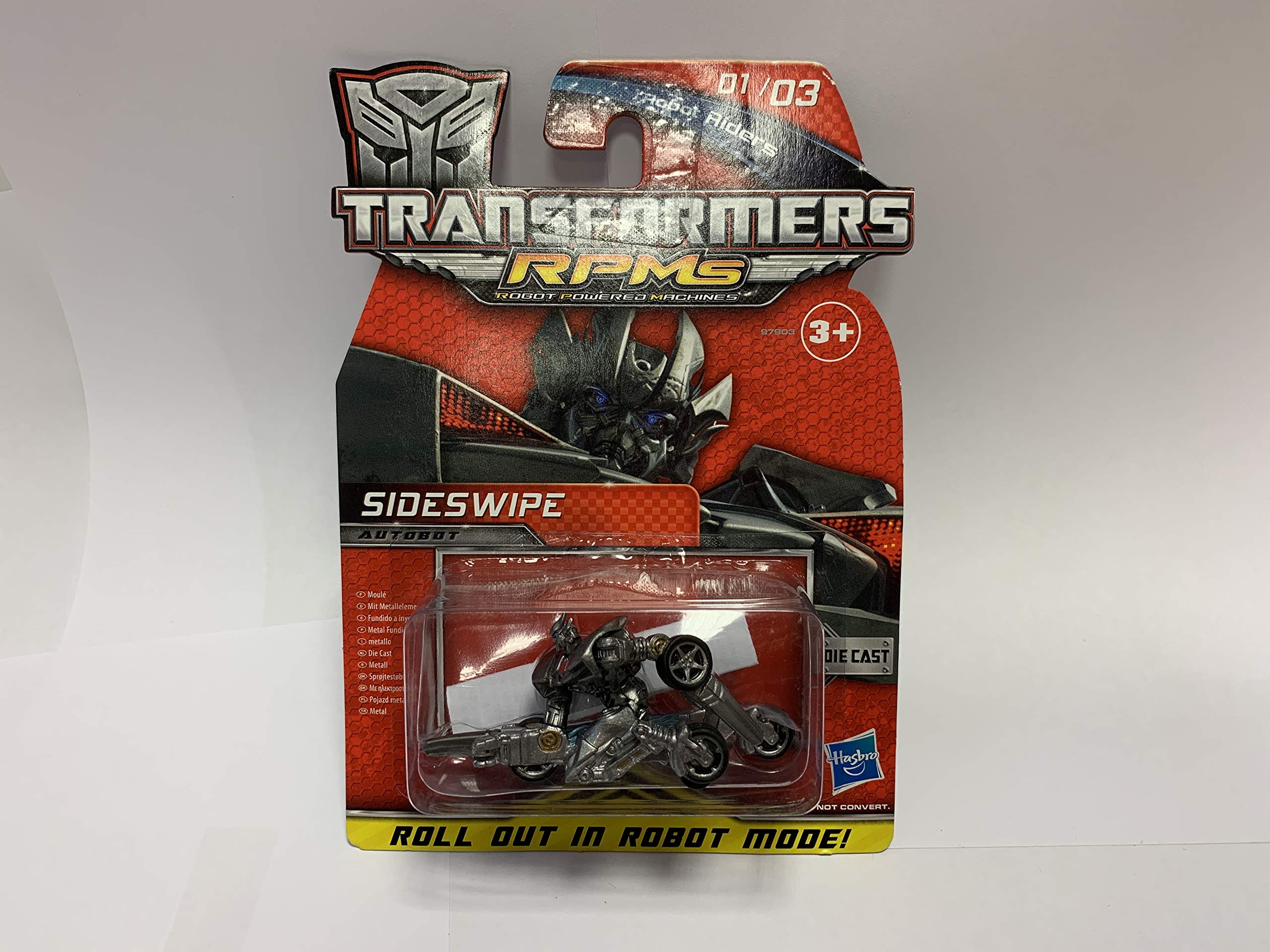 TransformersRPMs Die Cast Vehicles - Sideswipe Roll Out Mode 01/03