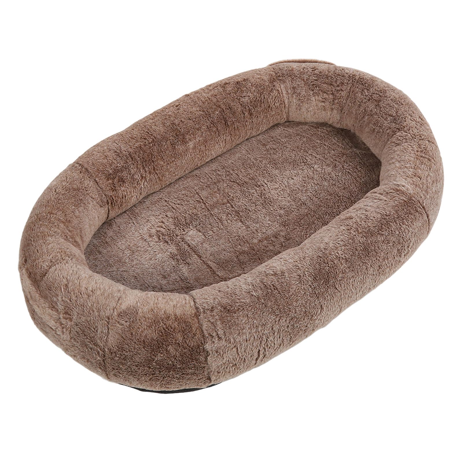 Giant Human Dog Bed, Comfortable Fluffy Human Dog Bed, Gradient Coffee, Extra Large for Home (100 * 70 * 30CM)