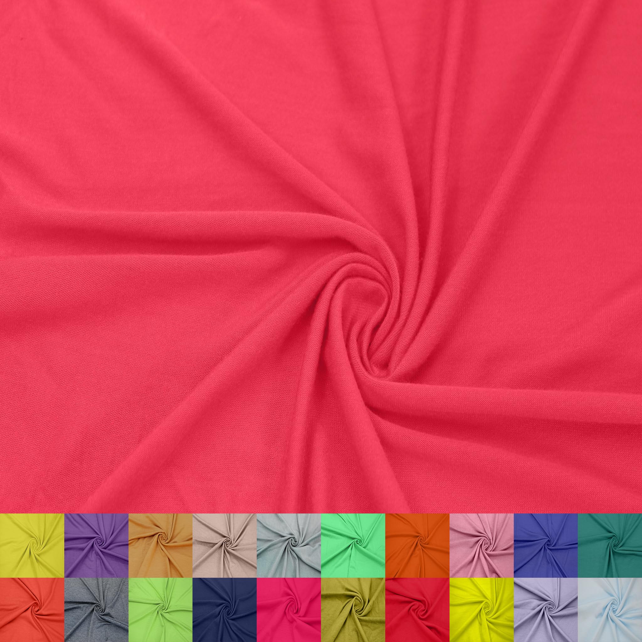 60" Wide Rayon Spandex Jersey Knit Fabric by The Yard - 4-Way Stretch, 200GSM, Medium Weight -Soft & Breathable - Apparel, Accessories, Maternity & Decorations — view 12