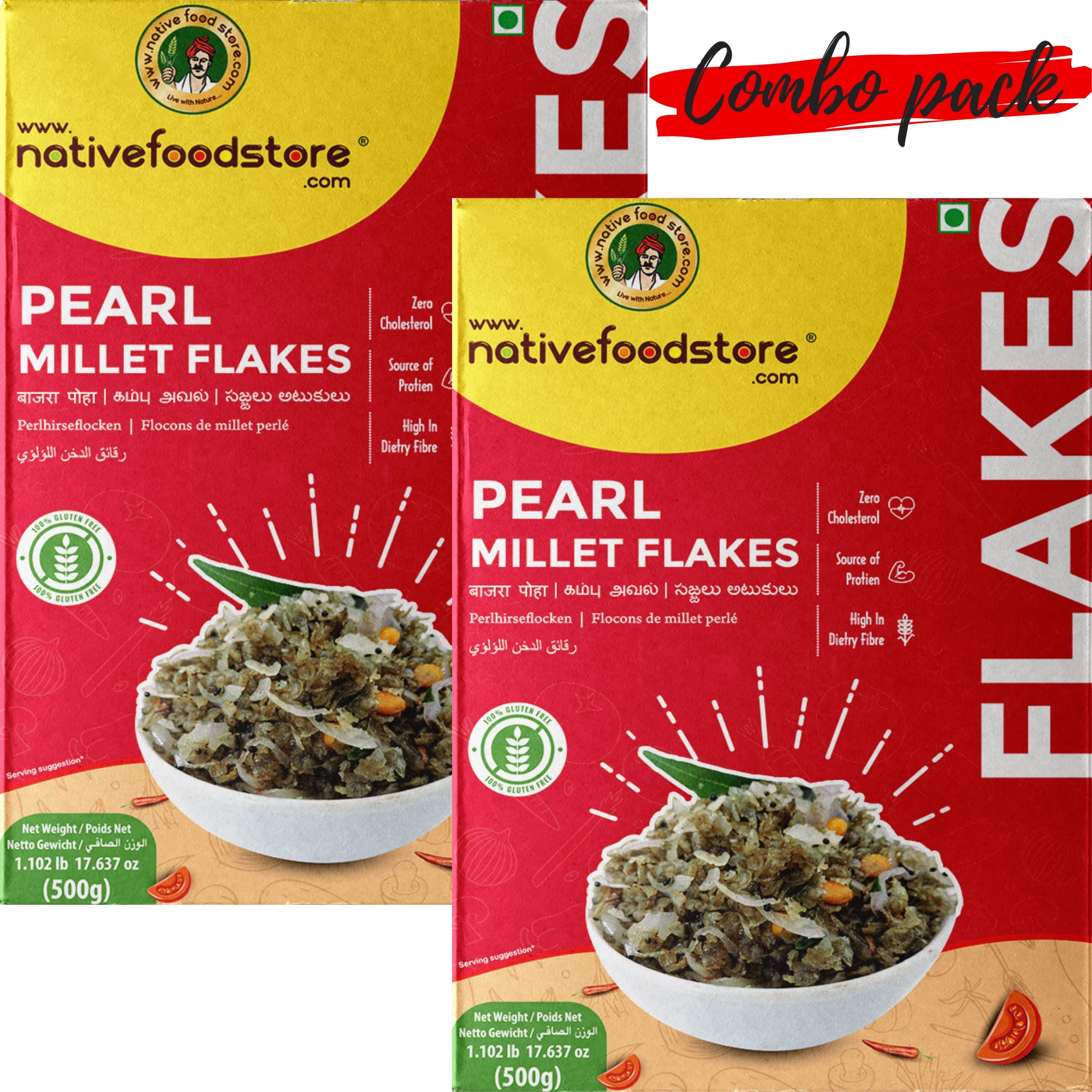 Buy Nativefoodstore Millet Flakes Combo Kambu / Pearl Millet Flakes