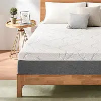 Colchão Queen de espuma viscoelástica de 35 cm - Colchão de fibra de bambu de espuma certificada CertiPUR-US em uma caixa - Suporte firme médio para alívio de pressão com capa de zíper