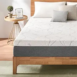 Colchão Queen de espuma viscoelástica de 35 cm - Colchão de fibra de bambu de espuma certificada CertiPUR-US em uma caixa - Suporte firme médio para alívio de pressão com capa de zíper