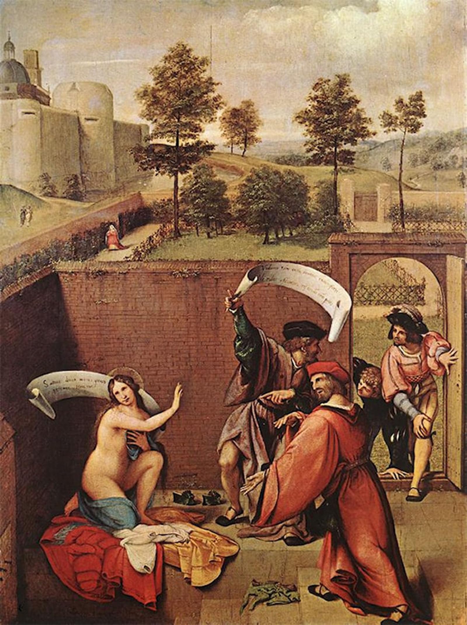 ARTXLXXBN Famous Prints Artwork Pictures Poster Painting Art Susanna and the Elders by Lorenzo Artwork Landscape Pictures for Home Decor 60x90cm