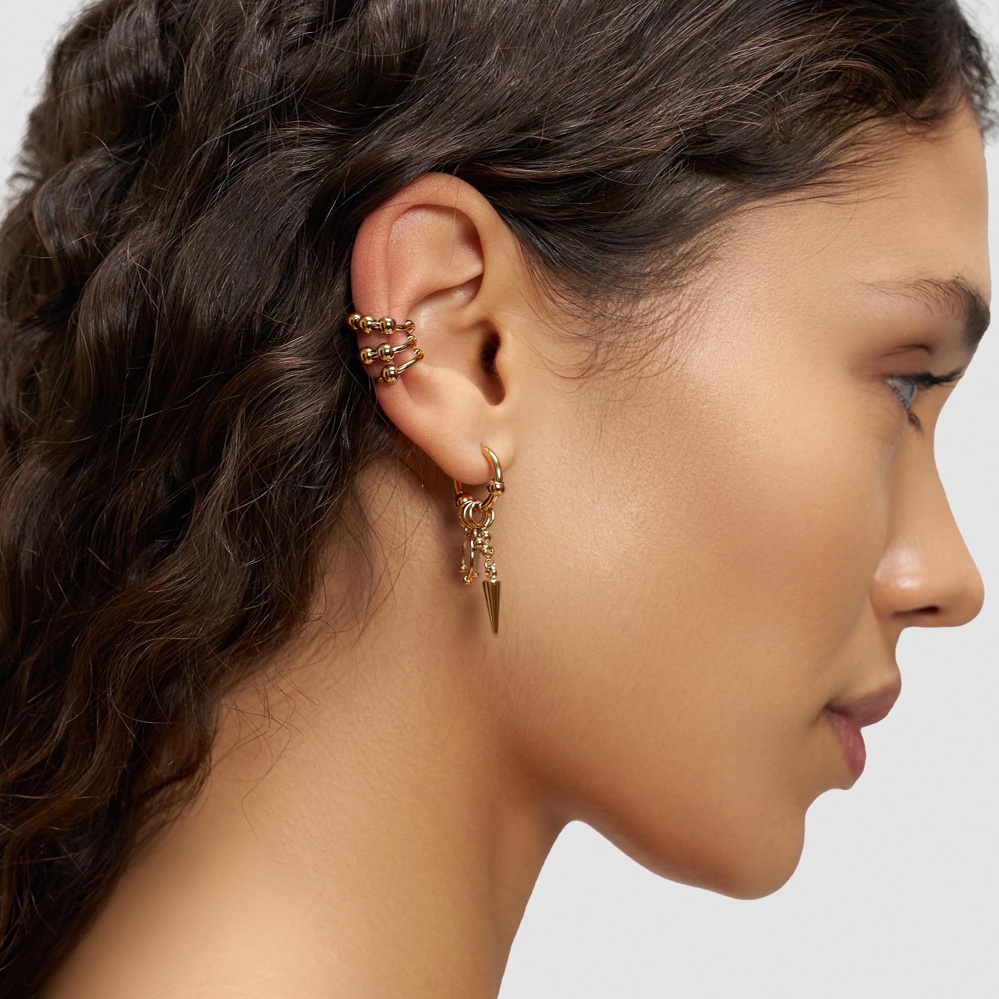 LIEBESKIND BERLIN Damen Schmuck - Urban Collection - Piercing Design - Creolen, Ohrringe - modern, besonders & wandelbar