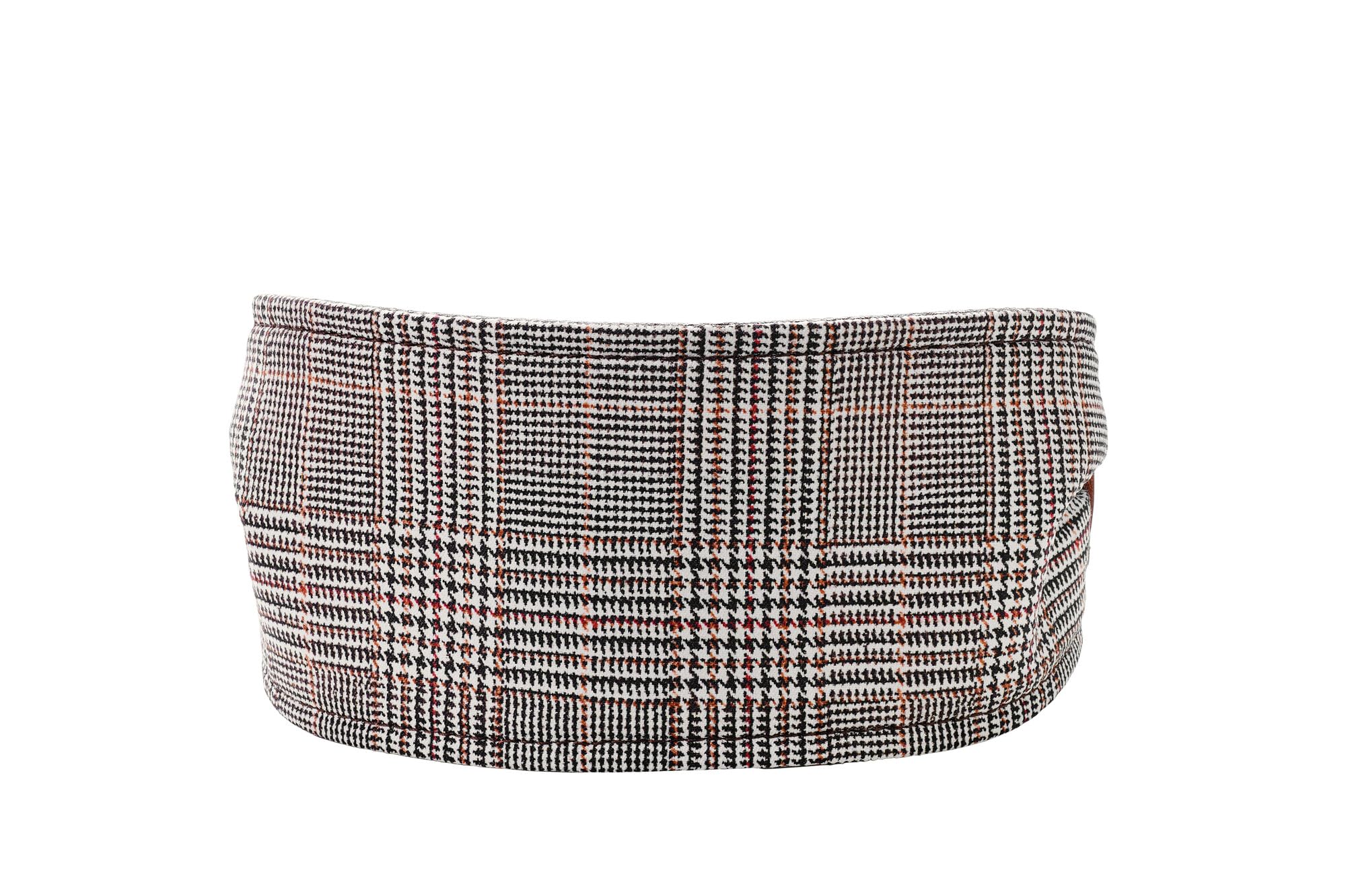 HUNTER ergonomisches Hundehalsband ARVIKA Limited Edition, Kunstleder & Nylon, entlastendes Design für Sensible Halsbereiche, weich gepolstert, Made in Germany, Farbe: kariert/braun, Größe: 50